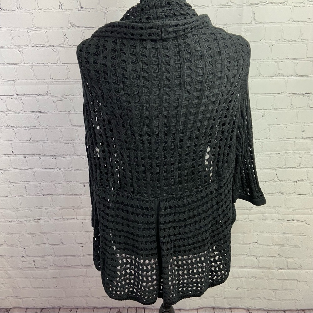 NY Collection Open Knit Cardigan - Picture 3 of 6
